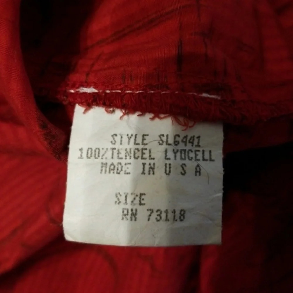 David Dart Red Print Vintage Fashionista Shirt Speeve Shirtdress D - Picture 9 of 10